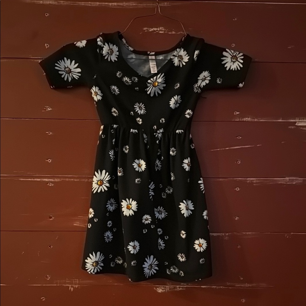 Floral Black Kids Dress